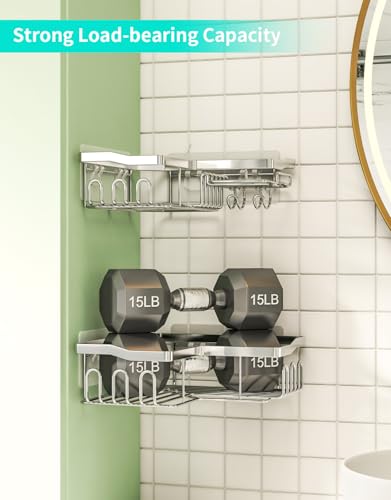 Étagère de douche d'angle en acier inoxydable durable HapiRm