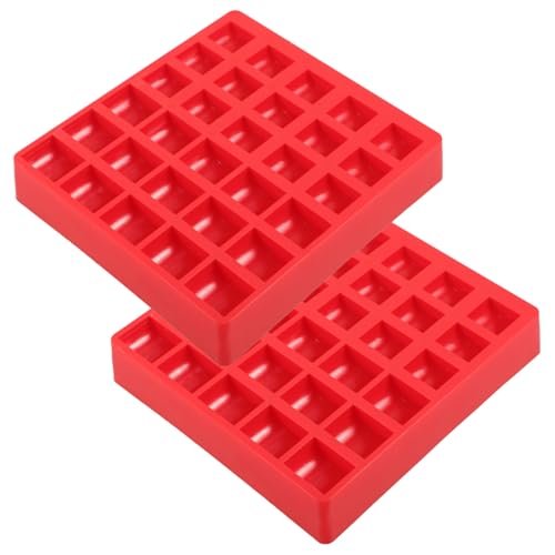 Organizador para monedas plástico 2 piezas rojo miniatura 1