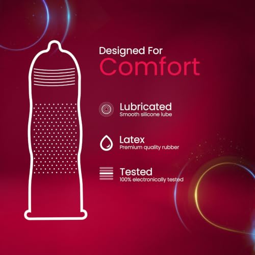 Image of Funtime Juicy Cherry Flavour comdoms Pack of 2 (10pc each) | Dotted, Ribbed & Contoured Lubricated Condoms for Maximum Pleasure Made With Natural Rubber Latex