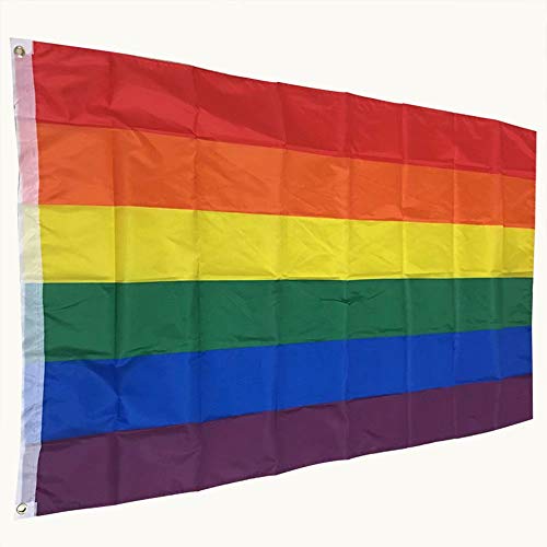 Preisvergleich Produktbild Regenbogen Gay - Flagge / Fahne, wetterfest, Mehrfarbig, 150x90x1 cm