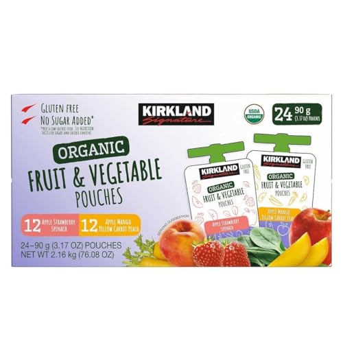Kirkland Signature Organic Fruit and Vegetable Pouch Variety Pack (24 Count) image 3