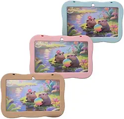 Tablet Infantil 7 Polegadas, 4GB RAM, 64GB, Android 13, Com Capa Protetora e Acessórios (Azul)