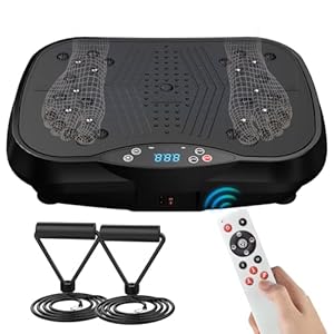 Vibration Plate Exercise Machine for Lymphatic Drainage, Weight Loss, Muscle Toning, Multifunctional Whole Body Vibration Plate, Adjustable Speed & Compact for Home Fitness