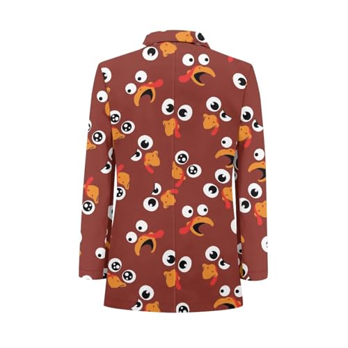 Gomyblomy Formal Business Blazer, One Button Slim Fit Party Jacket for Men, Size XS-5XL2