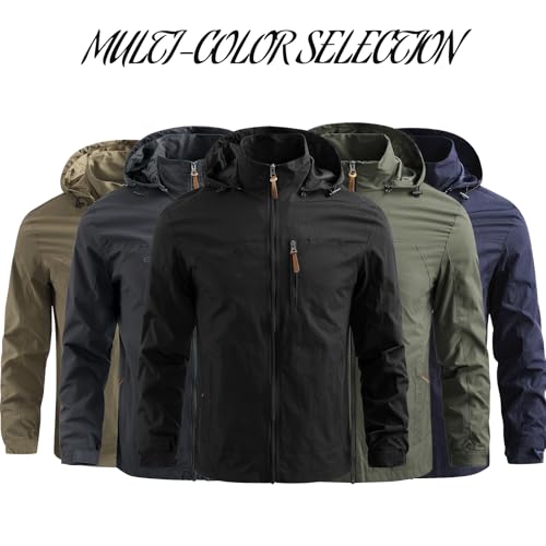Windbreaker Jackets for Men's Track Custom Design Logo Text Athletic Lightweight Waterproof Rain Coat4