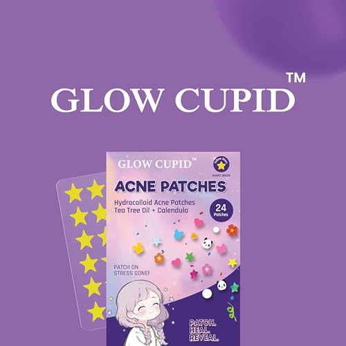 Image of Hydrocolloid Acne Pimple Patch with Tea Tree Oil & Calendula | Fast Healing | Absorbs Pus & Oil | Waterproof & Skin-Friendly Pimple Patches | Yellow Star Shape - 24 Patches.