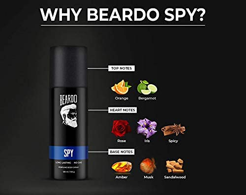 Image of Beardo Men's Whisky Smoke Eau de Parfum (EDP 100 ml) and Mafia + Spy Body Spray Perfume 100 ml pack of 3