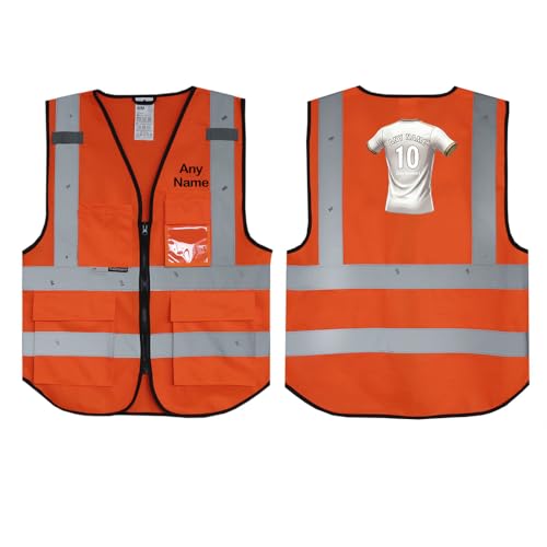 Gilet de sécurité West Yorkshire blanc idéal pour supporter votre club de foot les soirs de match