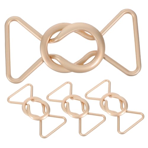 OFFSCH 4 pares Hebillas de Cinturón Metálicas Entrelazadas Accesorios para Cinturones Compatibles con Overoles Premamá y Ropa Femenina Cierre Fácil para Uso Diario y Eventos