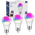 Lightinginside Smart Light Bulbs 60W Equivalent, 800LM 9W WiFi Smart Bulb Compatible with Alexa/Google Assistant, A19 E26 Color Changing Light Bulb No Hub Required, 2.4GHz WiFi Only, ETL Listed, 3PCS
