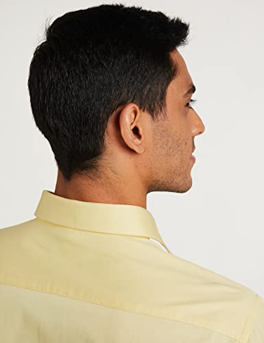 Image of Amazon Brand - Symbol Men's Solid Cotton Formal Shirt | Plain | Full Sleeve - Regular Fit (Available in Plus Sizes)