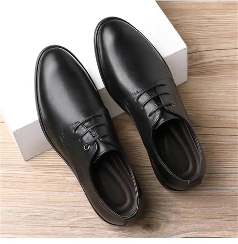 Mens Genuine Leather Business Casual Dress Shoes Minimalist Gentleman Work Shoes Four Seasons Footwear Lace Up2