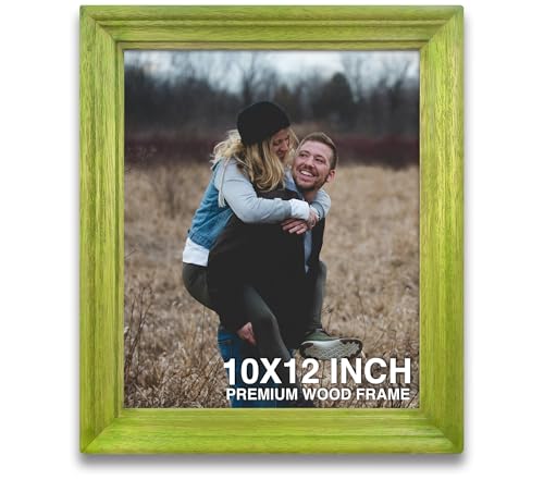 Image of 10x12 Photo Frame | Photo Frame for Gift | mini Frames | Green Wood Frame for Wall | Adds Charm to Any Room (10x12 inch, Green)