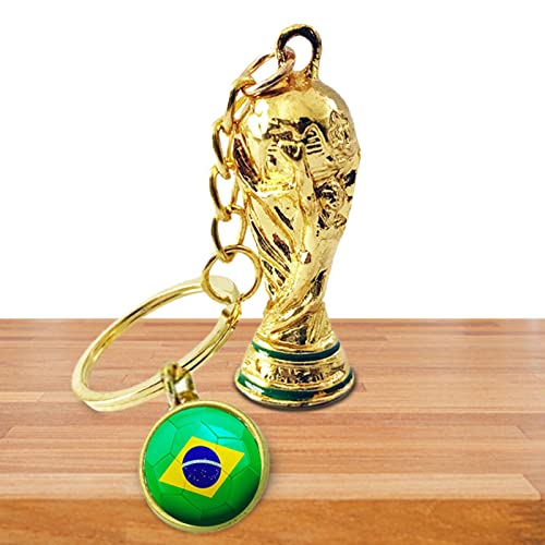 Chaveiro troféu de futebol, chaveiro troféu da Copa do Mundo do Qatar 2022 - troféu de futebol Hercu