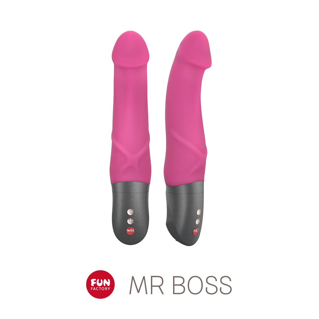 Fun Factory MR BOSS - Vibratore realistico per donna, in silicone, della linea Battery Plus, Mora