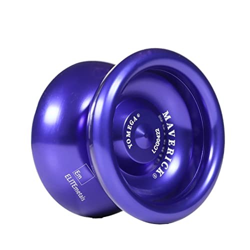 Yomega Maverick Yoyo professionnel en aluminium pour enfants et débutants avec roulement à billes de taille C pour tours avancés et retour réactif + 2 cordes supplémentaires Violet