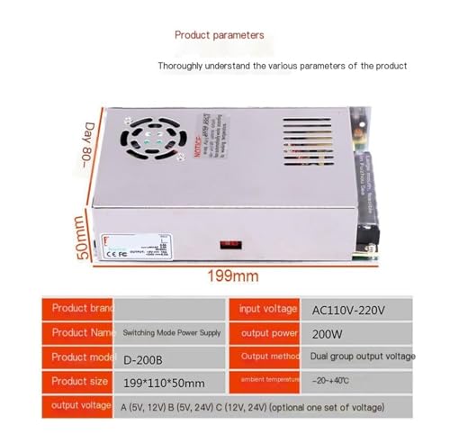 Alimentation à découpage double sortie SZ 200 W pour machine - 4