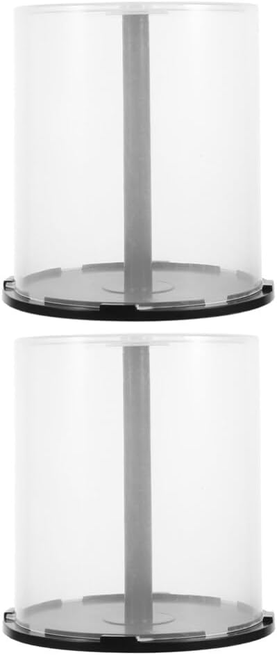 2 Pack CD DVD Storage Bucket Holder, PP 100 Disc Capacity