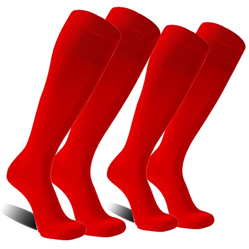 Image of FOOTPLUS Baseball Softball Socks,Unisex Over Knee High Solid Sports Rugby Summer Soccer Camps Socks