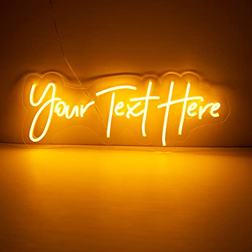 Jadetoad Custom Neon Signs for Wall Decor Bedroom Wedding Party Man Cave Nursery Kid Room Personalized LED Dimmable Neon Light Letter Word Name Sign Birthday Christmas Gift (1 Line Text, 20 )