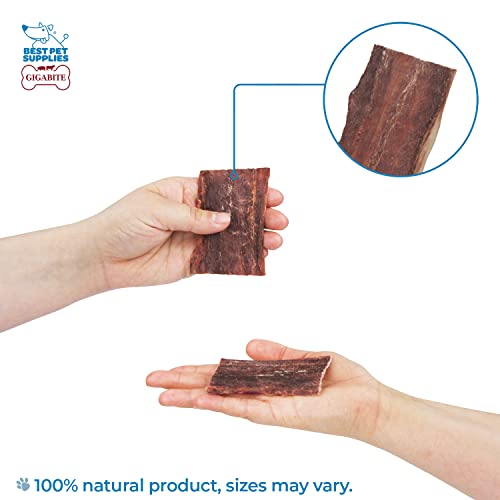 Image of GigaBite Beef Esophagus Dog Treats - Natural Gullet Sticks for Dogs, High Protein Single Ingredient Dog Chews, Rawhide Free Dental Dog Treats for All Dog Breeds - Strips Taffy, 1 Pound (Pack of 2)