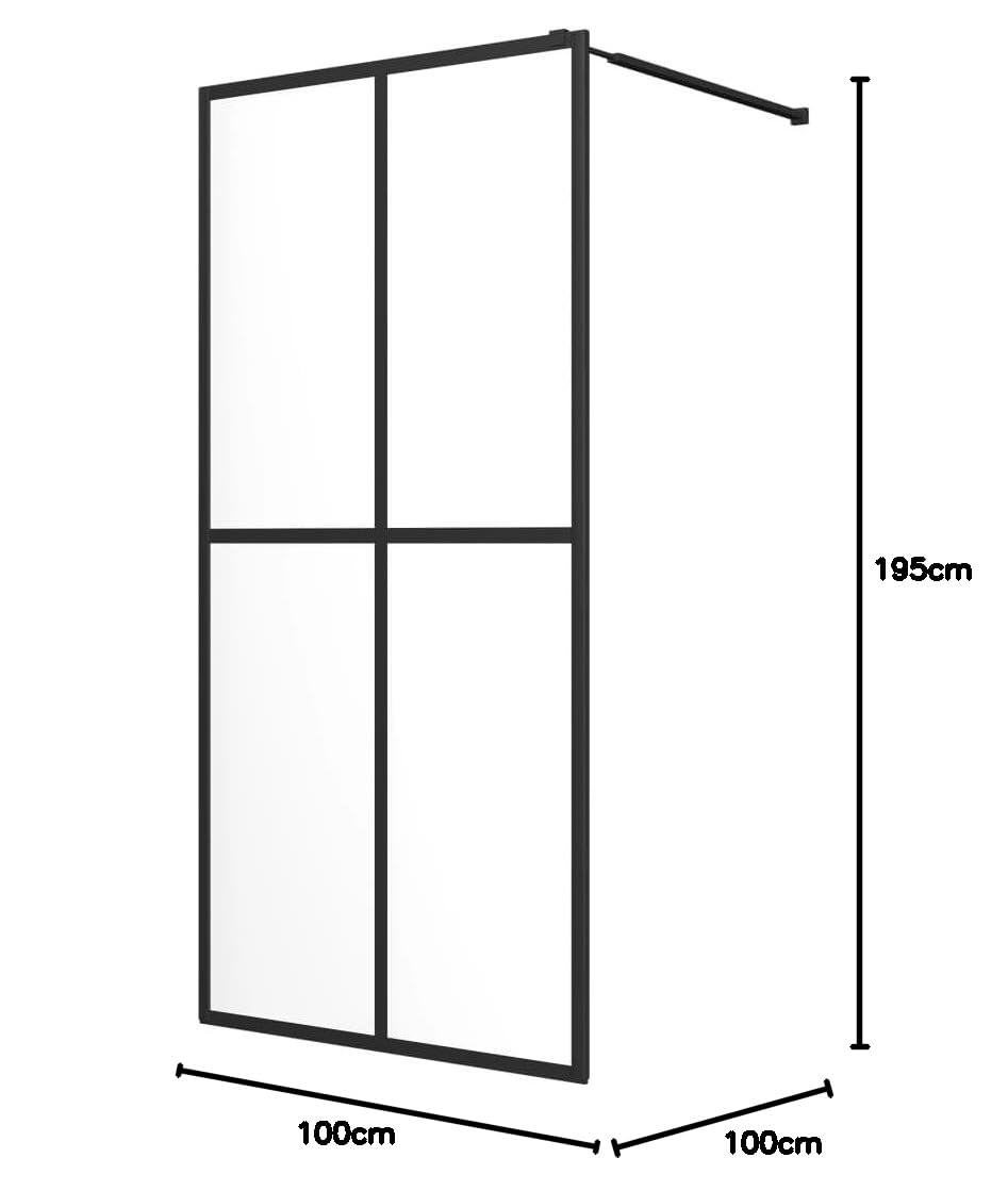 vidaXL Mampara de ducha vidrio templado transparente 100x195 cm
