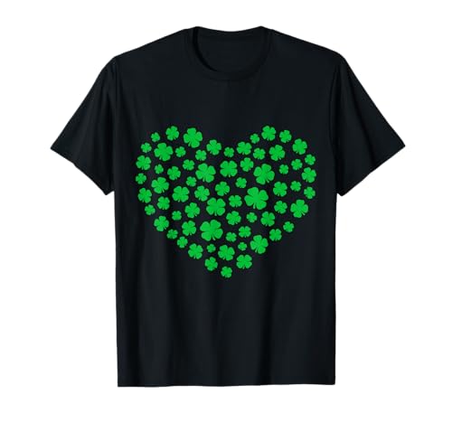 Bambini Ragazze Cuore St Patricks Day Shamrock Irish Toddler Baby Maglietta