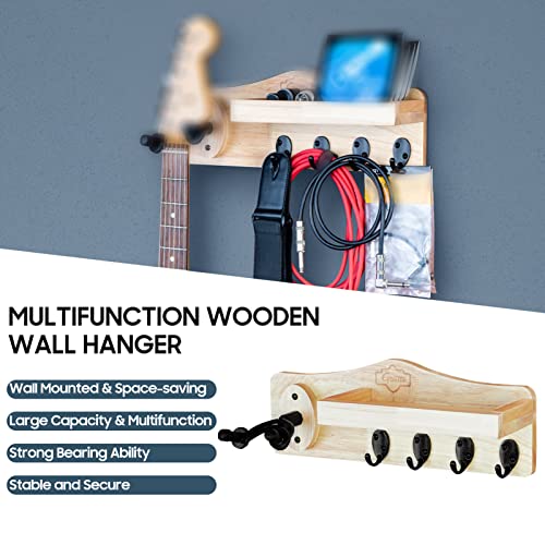 HUIOP GGS-09 Support de guitare mural multifonction Kit de bricolage Étagère de suspension murale en bois avec 4… - Les Beatles, Paul McCartney, John Lennon, RIngo Starr, George Harrison HUIOP GGS-09 Support de guitare mural multifonction Kit de bricolage Étagère de suspension murale en bois avec 4… – Image 6