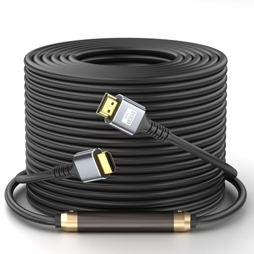 Image of 4k Hdmi Cable 85ft Ultra High Speed HDMI 2.0 Cable 4K@60Hz 18gbps Gold Plated Connector 3D ARC Ethernet HDMI Cord for HDTV Monitor Laptop Roku TV Xbox PS3 /PS4(Silvery)