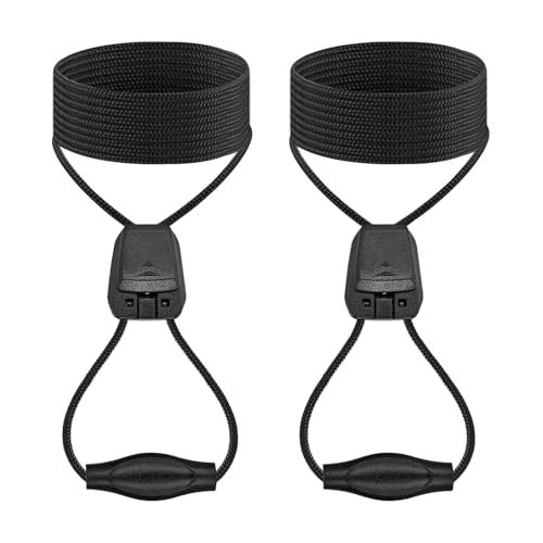 UamGlsob Lacets fins de 1,5 mm pour skis Salomon, système de verrouillage rapide sans nœud, lacets autobloquant de rechange (Black, 54inch)