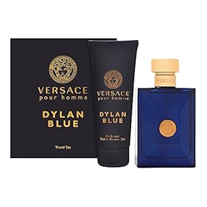 Versace Dylan Blue 2 Piece Gift Set For Men (3.4 Eau Di Toilette Spray/3.4 Eau Di Perfume Spray Bath & Shower Gel)
