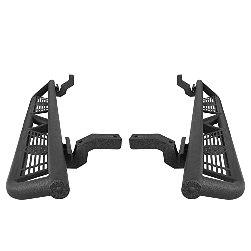 U-Box Bronco Side Step Running Board Drop Down Rock Slider Rails Compatible With 2021 2022 2023 Ford Bronco 4-Door Textured Steel Non-Slip Step Pads #TOP7