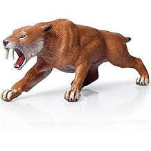 Rich Boxer Smilodon Figurine Realistic Plastic Smilodon Saber Tooth Cat Collection Science Education Props
