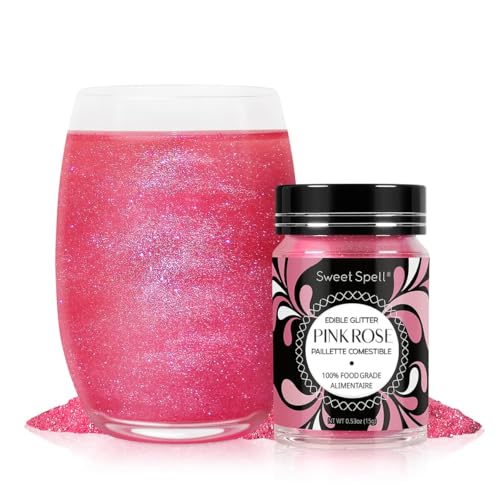 image for Sweet Spell Pink Edible Glitter (15g) - Shimmer Sparkles for Drinks, C