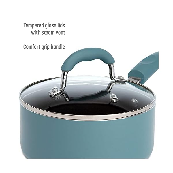 Goodful Cookware Set with Premium NonStick Coating, Dishwasher Safe