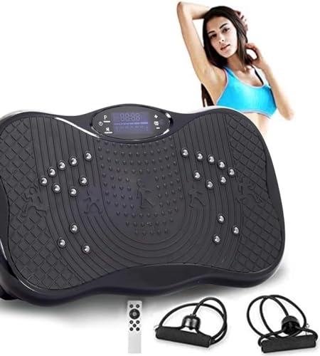 2024 ブルブル振動マシン 3D振動 5種類のプログラムモード 振動調節99段階 振動マシーン 健康 静音マシン ぶるぶるマシン 室内運動器具 有酸素運動 体幹強化 産後フィットネスマシン (ブラック)のサムネイル