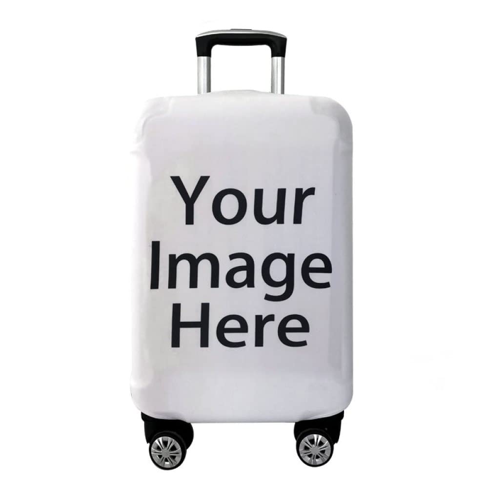 WunM Studio CE Customize Your Image/Name/Logo Luggage Cover Travel Accessories Realistic Black Vintage Camera Jacket -Trunk Case Apply To 18-32 Inch Suitcase Elastic Protective Covers,Custom Photo,Xl