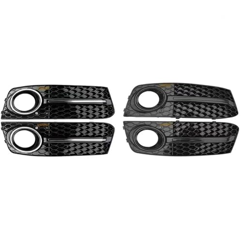 Grille phare antibrouillard avant argent compatible Audi A4 B8