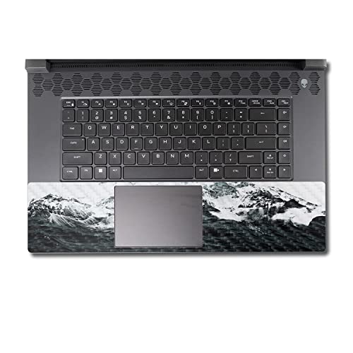 Image of MightySkins Carbon Fiber Skin Compatible With Alienware M17 R5 (2022) Full Wrap Kit - Mountain Waves | Protective Durable Textured Carbon Fiber Finish | Easy To Apply & Change Styles | Made in the USA