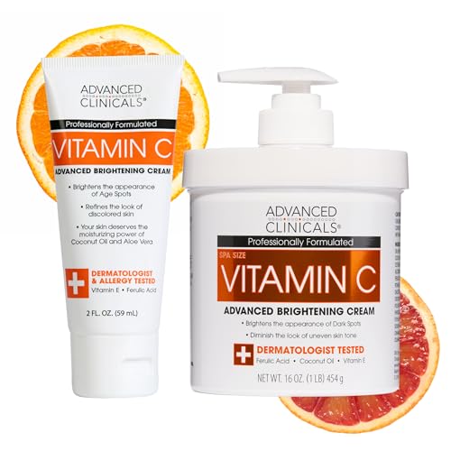 Advanced Clinicals Vitamin C Cream Visibly Brightening...