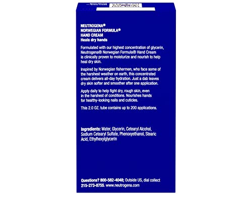Image of Neutrogena Norwegian Formula Hand Cream, Fragrance-Free (2 Ounce) (Pack of 10)