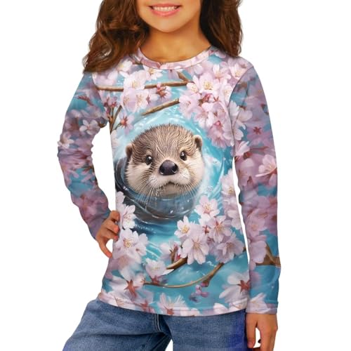 Girls' Tees Cute Kids Clothes for Girls Long Sleeve Pullover Shirts Fall Tops Tees 3-16 Years3