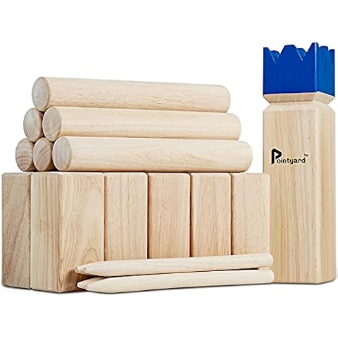 Pointyard Kubb Yard Game Set, Outdoor Game for Family Fun, Yard Game for Adults and Kids, Backyard Party Toys with Carrying Bag(3IN) Cover