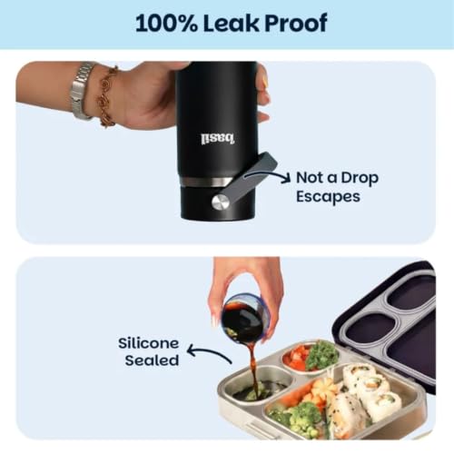 Image of Basil Bento Quad Plus & Bottle Combo - Black