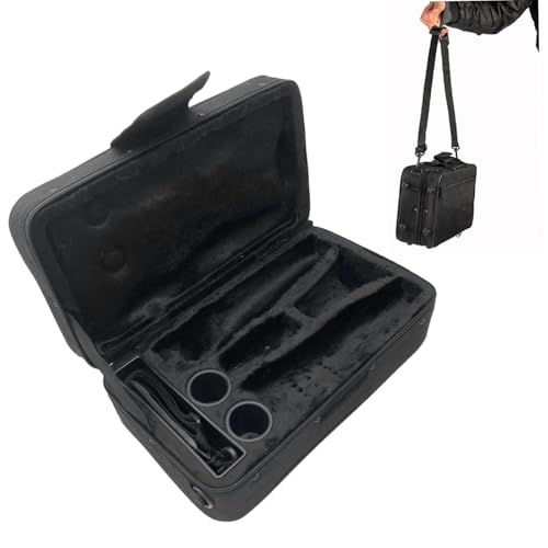 Clarinet Gig Storage Bag Clarinet Case Gig Bag Backpack Box Water-Resistant Foam Cotton Padded Clarinet Case Clarinet Carrying Bag with Adjustable Strap Clarinet Protection Accessories - Thumbnail 4