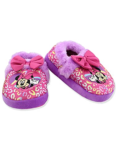 Josmo Kids Minnie Mouse Toddler Girl's Plush A-Line Slippers (Purple, 5-6 M US Toddler) (CH89546H)