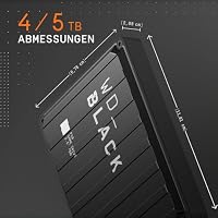 WD_BLACK P10 Game Drive for Xbox 4 TB (1 Monat Xbox Game Pass Ultimate, Übertragungsgeschwindigkeiten bis 130 MB/s, für Xbox) Schwarz mit weißem Rand – Ansicht 3