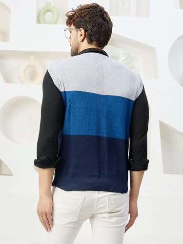 Image of Kvetoo V Neck Sleeveless Winter Wool Sweater for Men