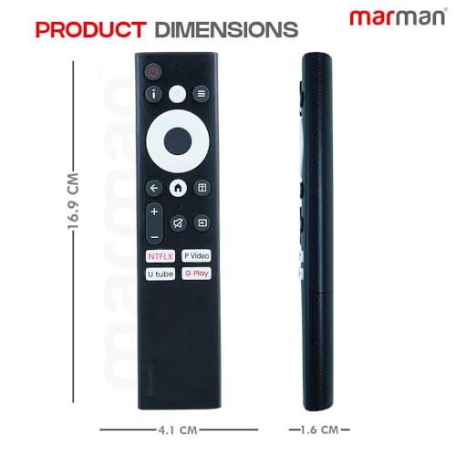 Image of marman Compatible with Blaupunkt Tv Remote Control Suitable for 4K Ultra HD QLED Google TV Model 50CSGT7022 55CSGT7023 TV Without Voice Command - Match Remote Keys with Existing Remote Control