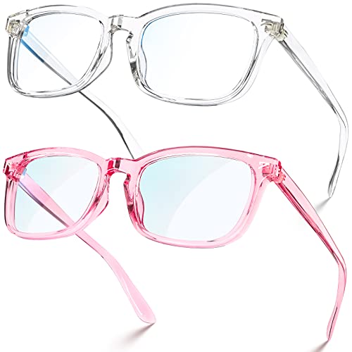 VISOONE Blue Light Blocking Glasses Square with Anti Computer Glare for Gaming Women and Men MONTANA